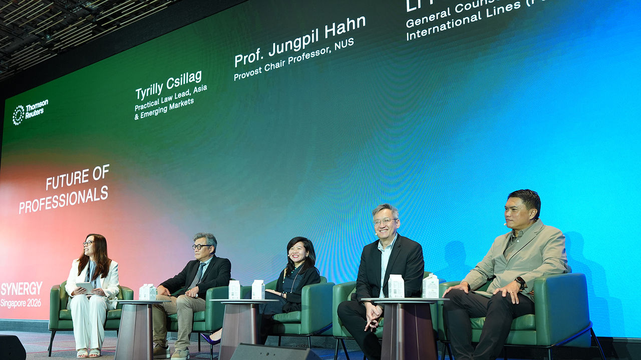 Tyrilly Csillag, Professor Jungpil Hahn,  Li Fangyi,  Lam Chee Kin, &  Lam Chee Kin at Future of professionals