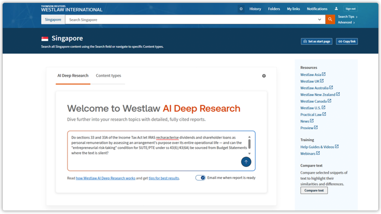 Screenshot of Deep Research - Beyond answers. Actual research. 